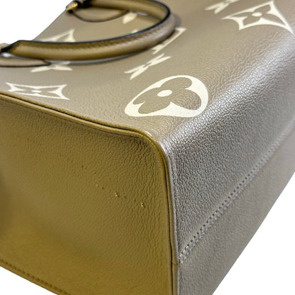 Used LOUIS VUITTON Monogram Empreinte Giant Monogram OnTheGo Tote Bag Tourterelle Creme
