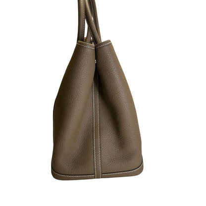 Used HERMES Negonda Garden Party Tote Bag Etoupe