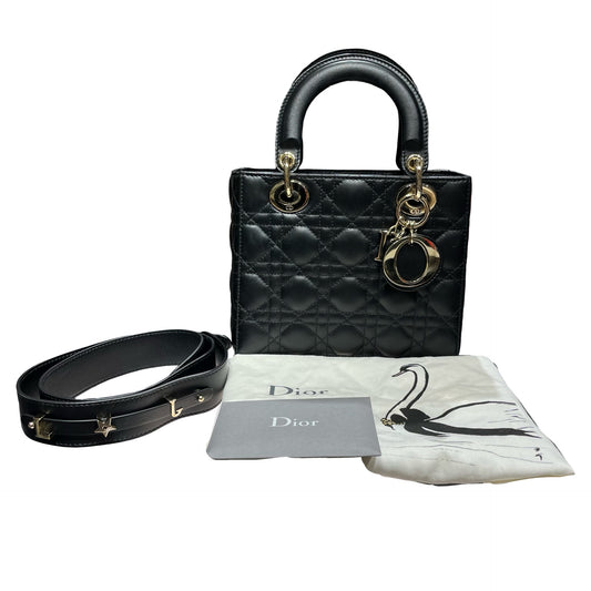 Used DIOR Lady Dior Handbag Black GHW