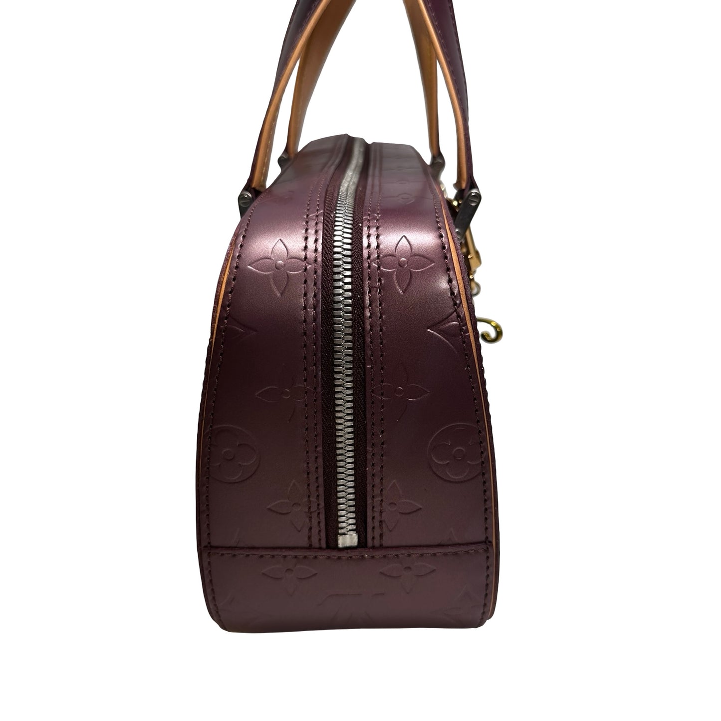 Used LOUIS VUITTON Monogram Satchel PHW Red