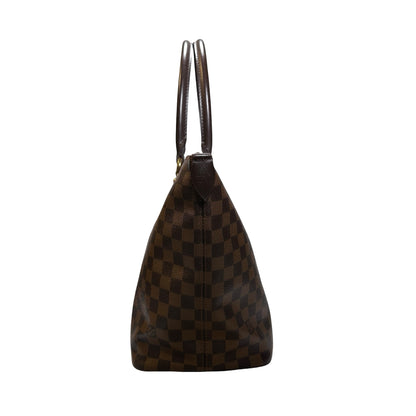 Used LOUIS VUITTON Monogram Damier Saleya Hobo Bag Brown GHW