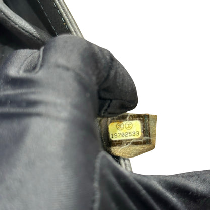 Used CHANEL Boy 20cm Cross Body Bag Grey PHW