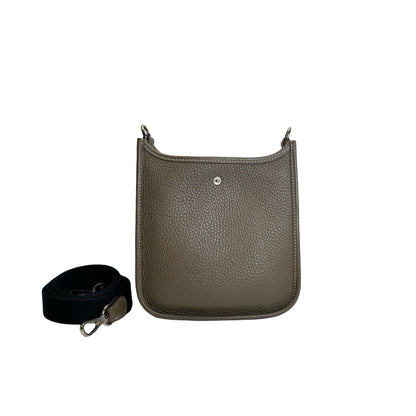 Used HERMES TC Mini Evelyne Crossbody Bag Etoupe PHW