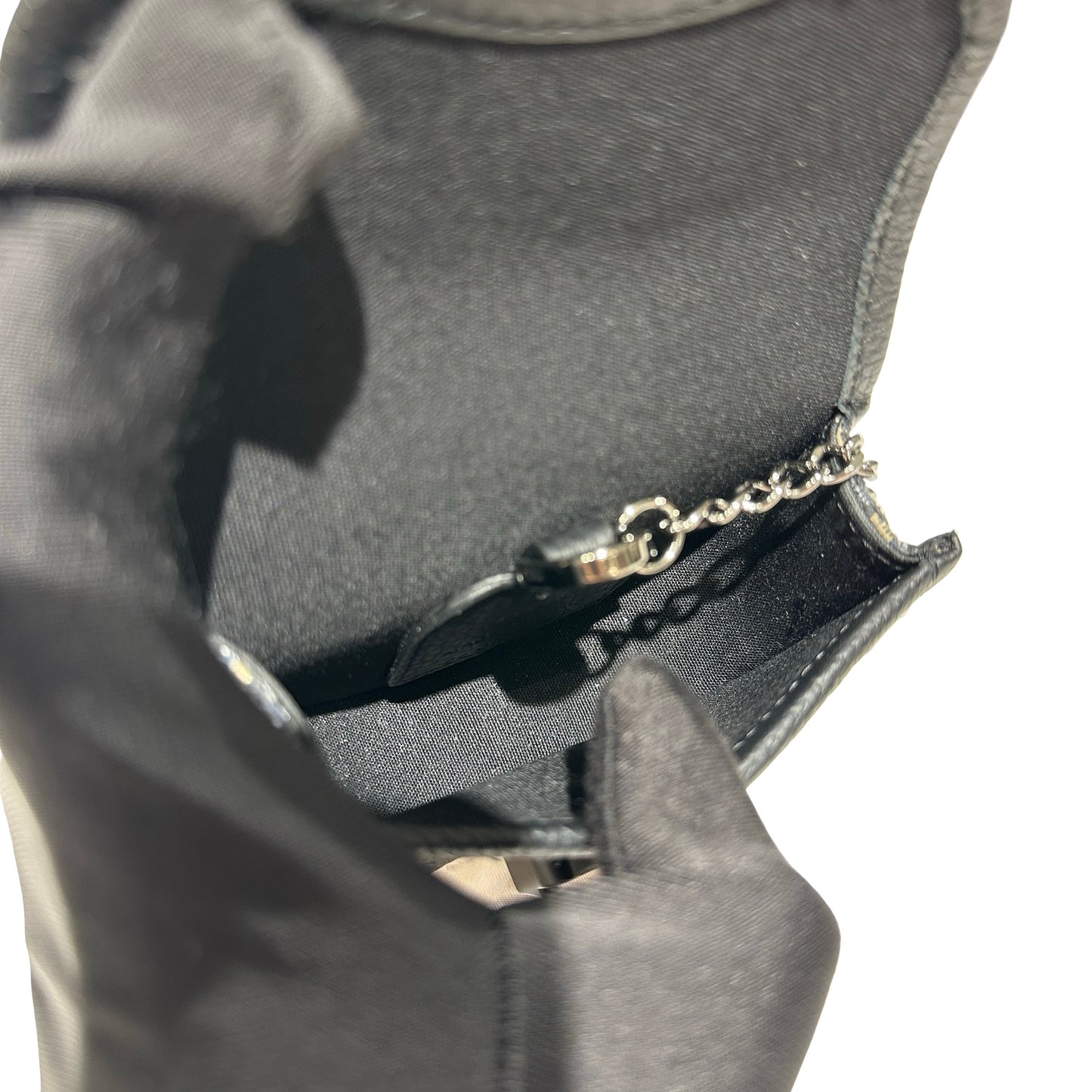 Used DIOR Oblique Saddle Pouch Navy Blue Grey Black