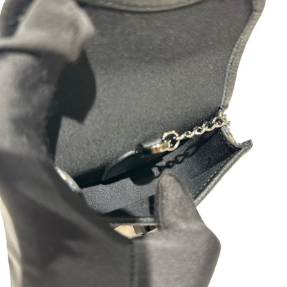 Used DIOR Oblique Saddle Pouch Navy Blue Grey Black