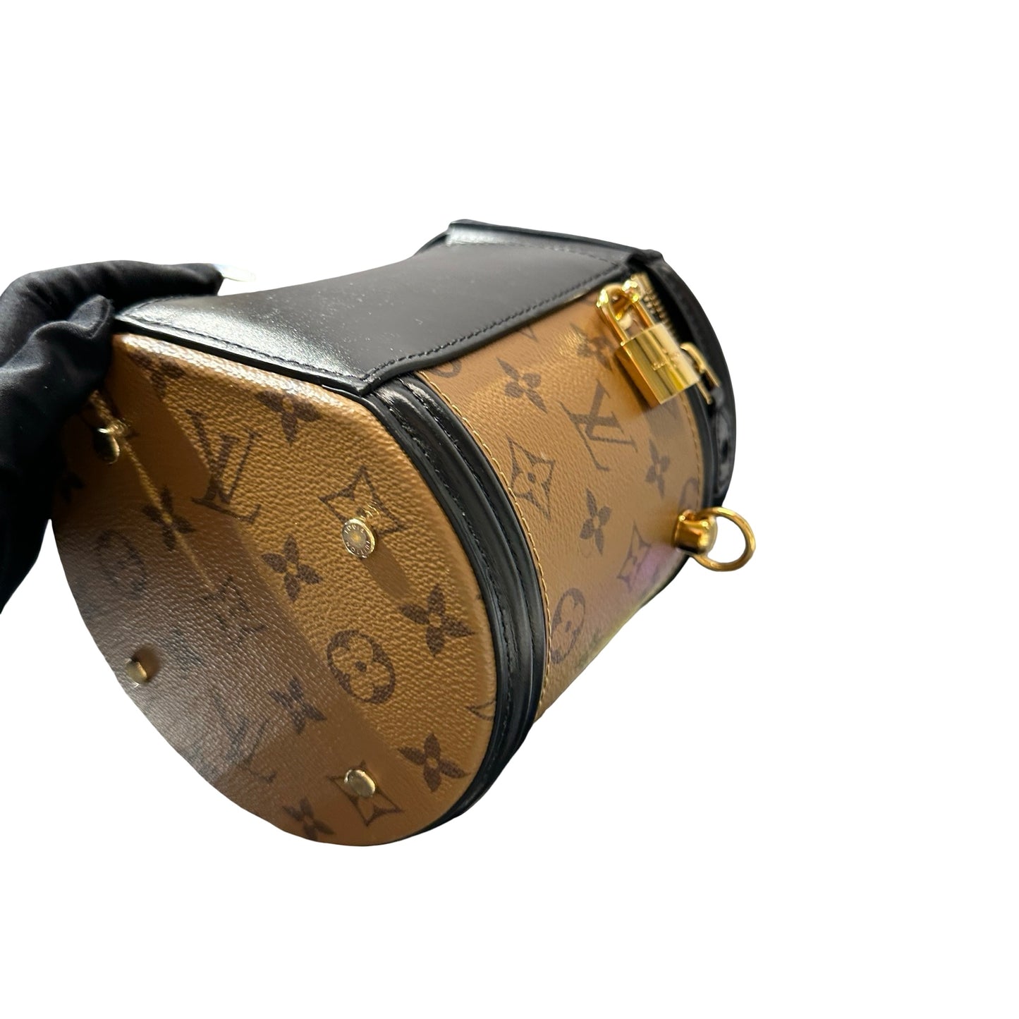 Used LOUIS VUITTON Monogram Cannes Monogram Reverse Cross Body Bag Brown GHW