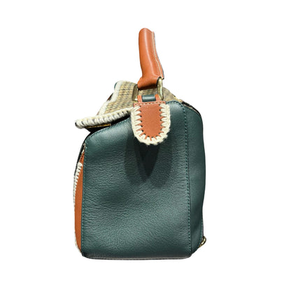 Used LOEWE Puzzle Medium Crossbody Bag Brown Green