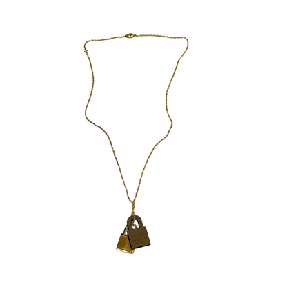 Unused HERMÈS Neeklace Etoupe (18) GHW