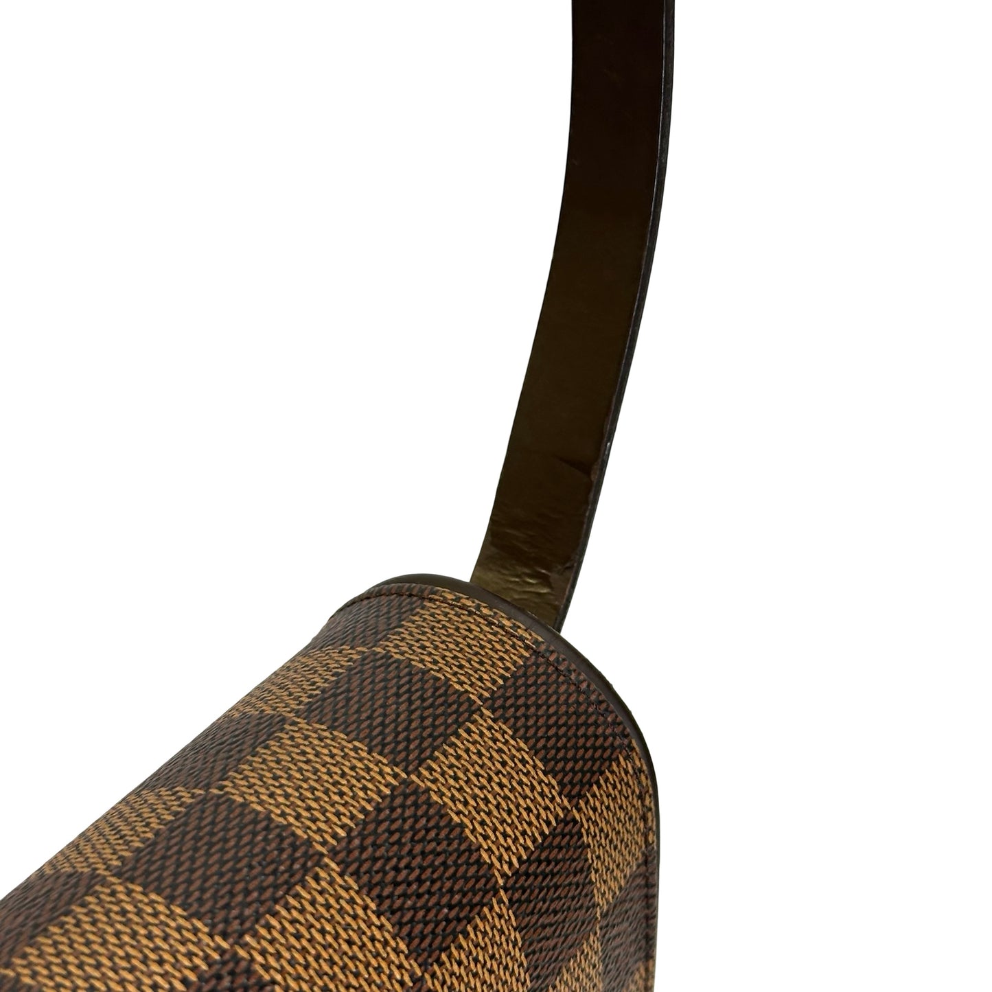 Used LOUIS VUITTON Damier Ebene Pochette Ipanema Shoulder Bag Brown