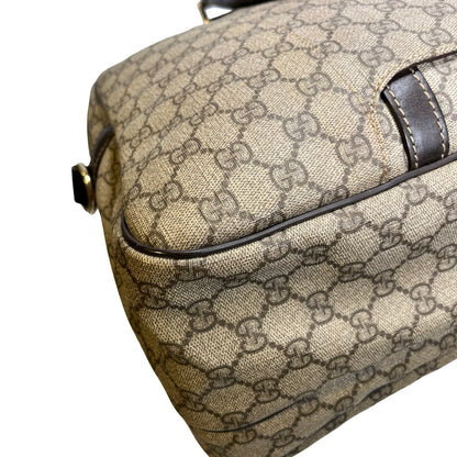 Used GUCCI GG Supreme GG Supreme Briefcase Beige Brown PHW