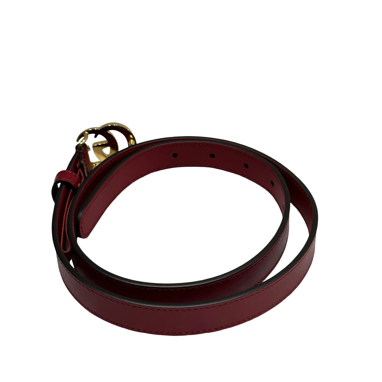 Unused GUCCI Belt Red GHW