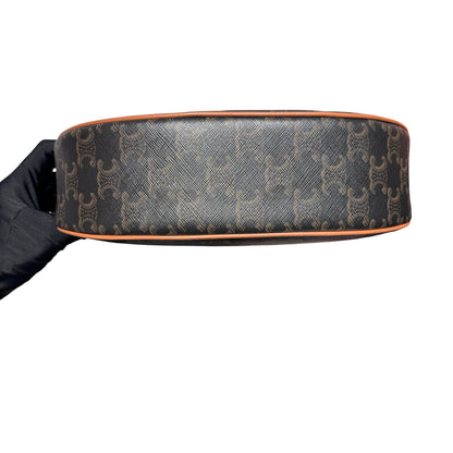 Used CÉLINE Canvas Ava Handbag Black Brown GHW