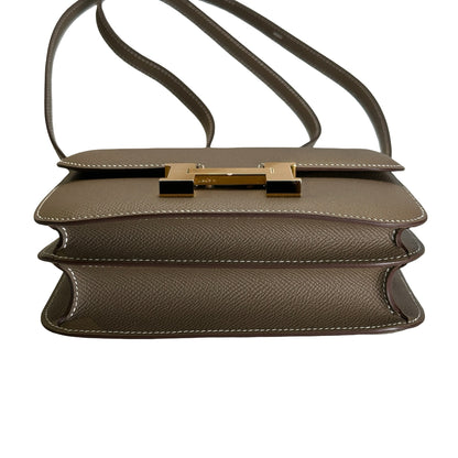 Brand New HERMES Epsom Leather Constance Shoulder Bag Etoupe