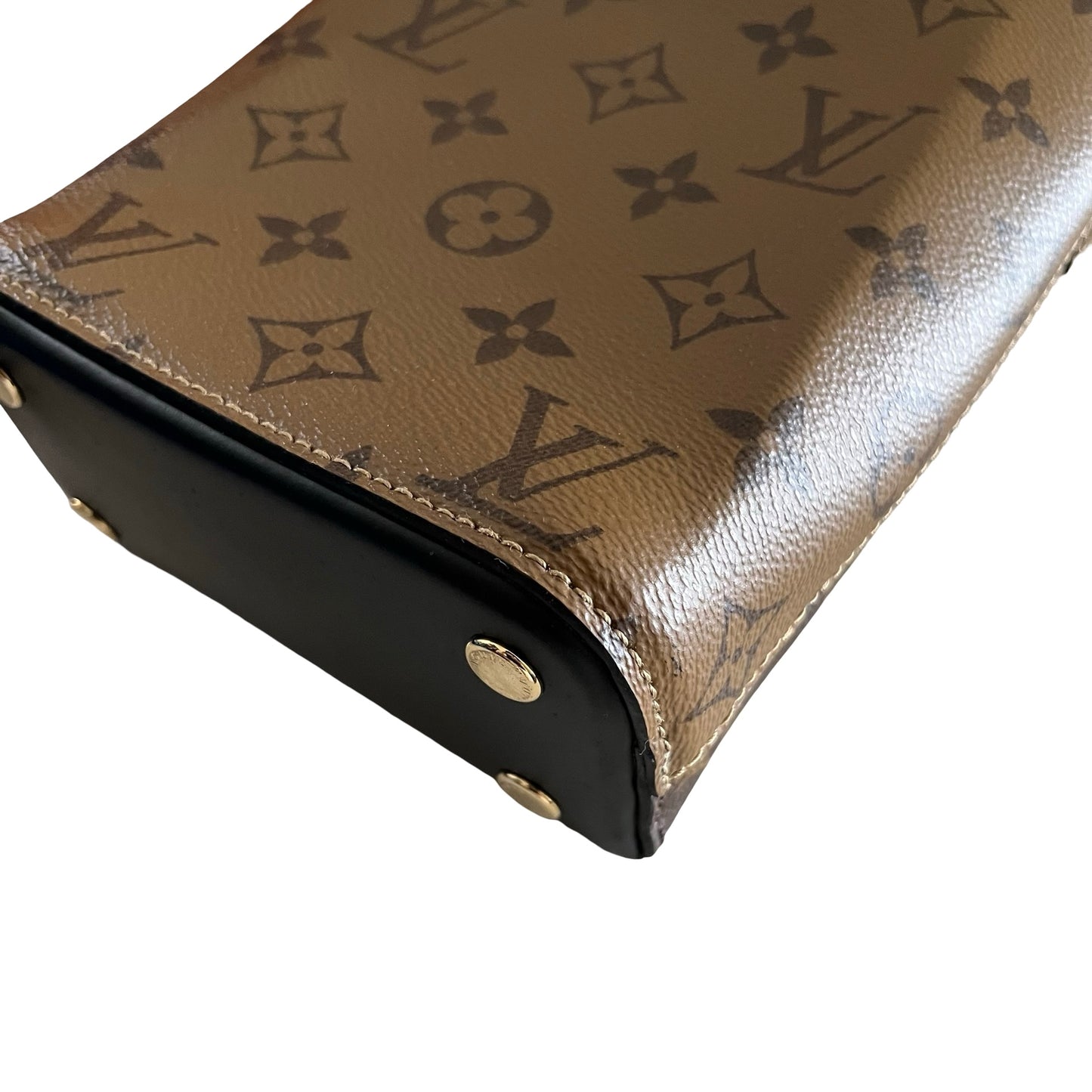 Used LOUIS VUITTON Monogram Nano Lockit Cross body bag Brown Black