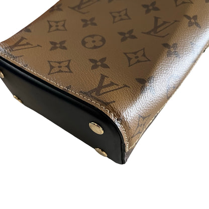 Used LOUIS VUITTON Monogram Nano Lockit Cross body bag Brown Black