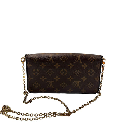 Used Louis Vuitton Monogram Eclipse coated canvas Pochette Felicle Shoulder Bag Monogram
