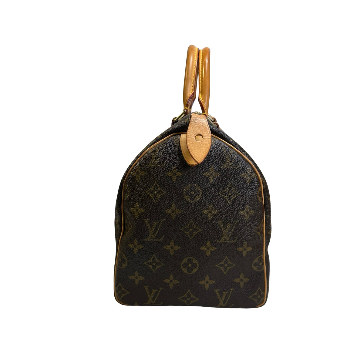 Used LOUIS VUITTON Monogram Canvas Speedy 30 Handbag Brown GHW
