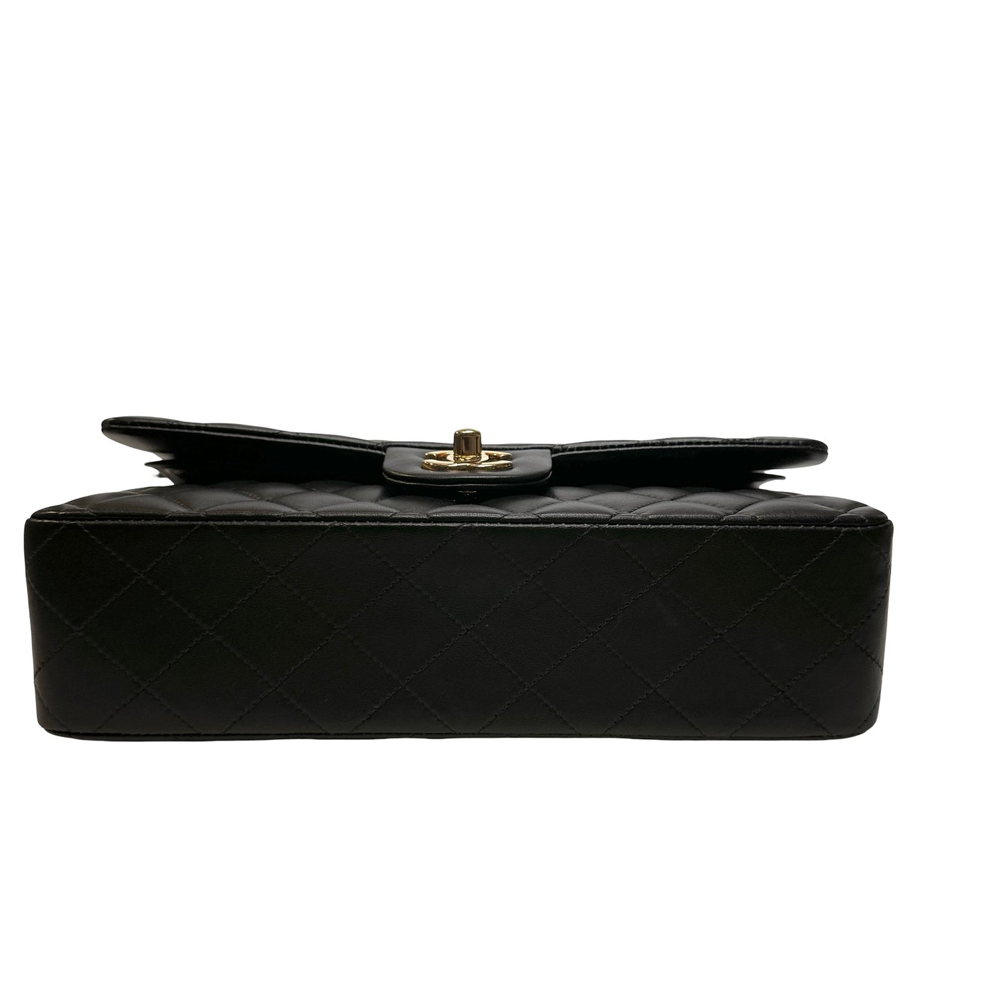 Used CHANEL Lambskin CF 25 Chain shoulder bag Black GHW