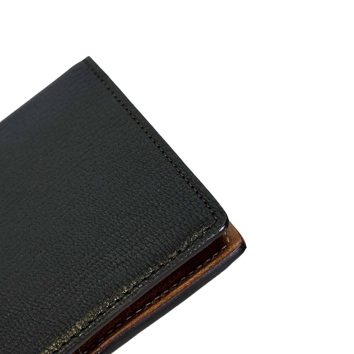 CARTIER Grained Leather Grained Leather Cover Passport Case Black