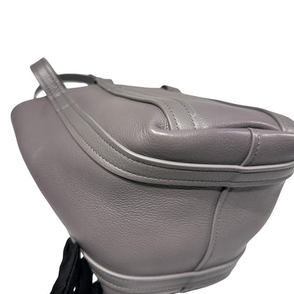 Used BALENCIAGA Calfskin Leather Everyday Shoulder Bag Grey PHW