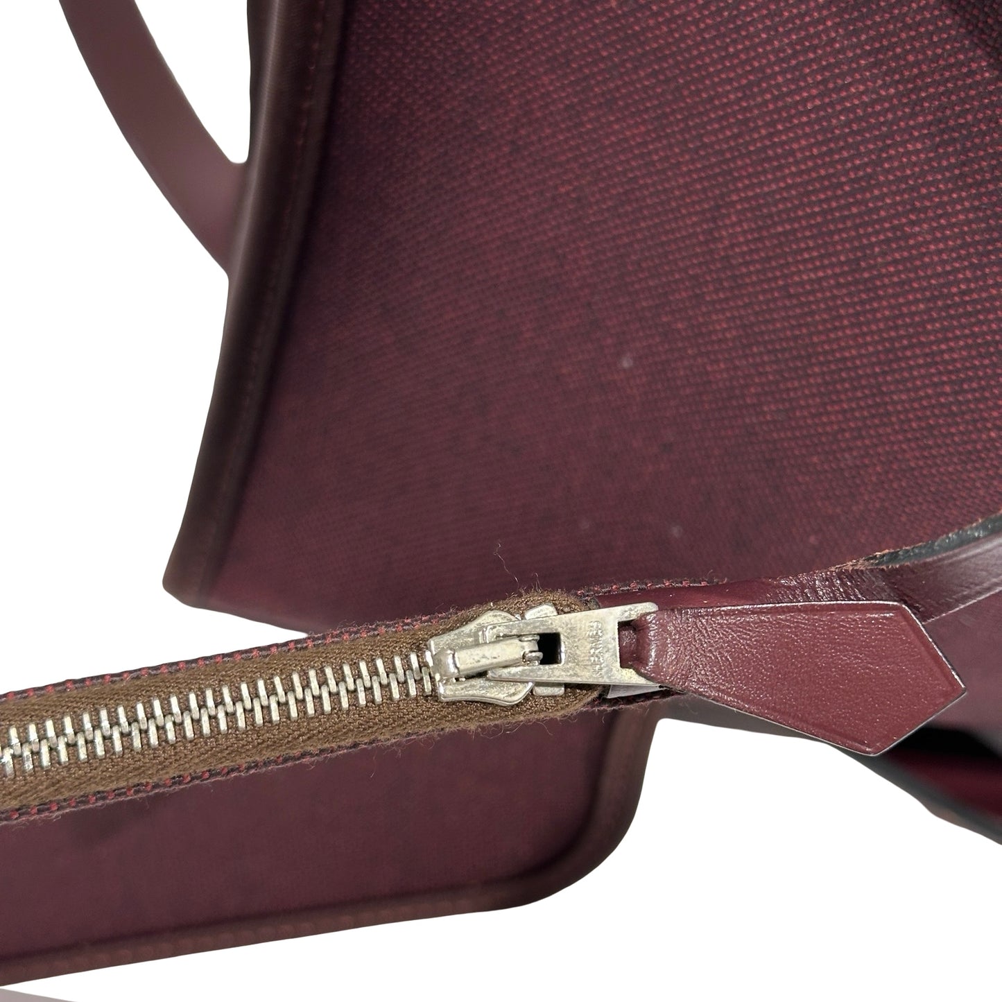 Used HERMÈS Canvas Herbag 31 Shoulder Bag Red PHW