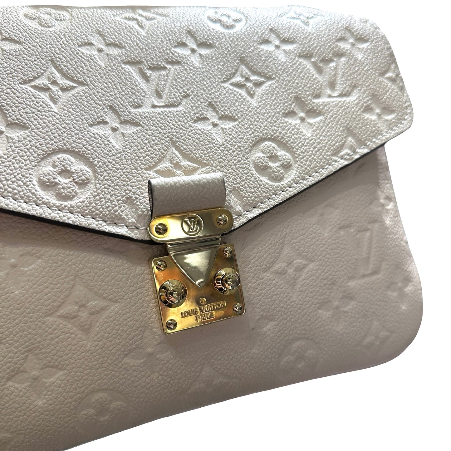 Louis Vuitton Calfskin Leather Metis Cross Body Bag GHW Beige