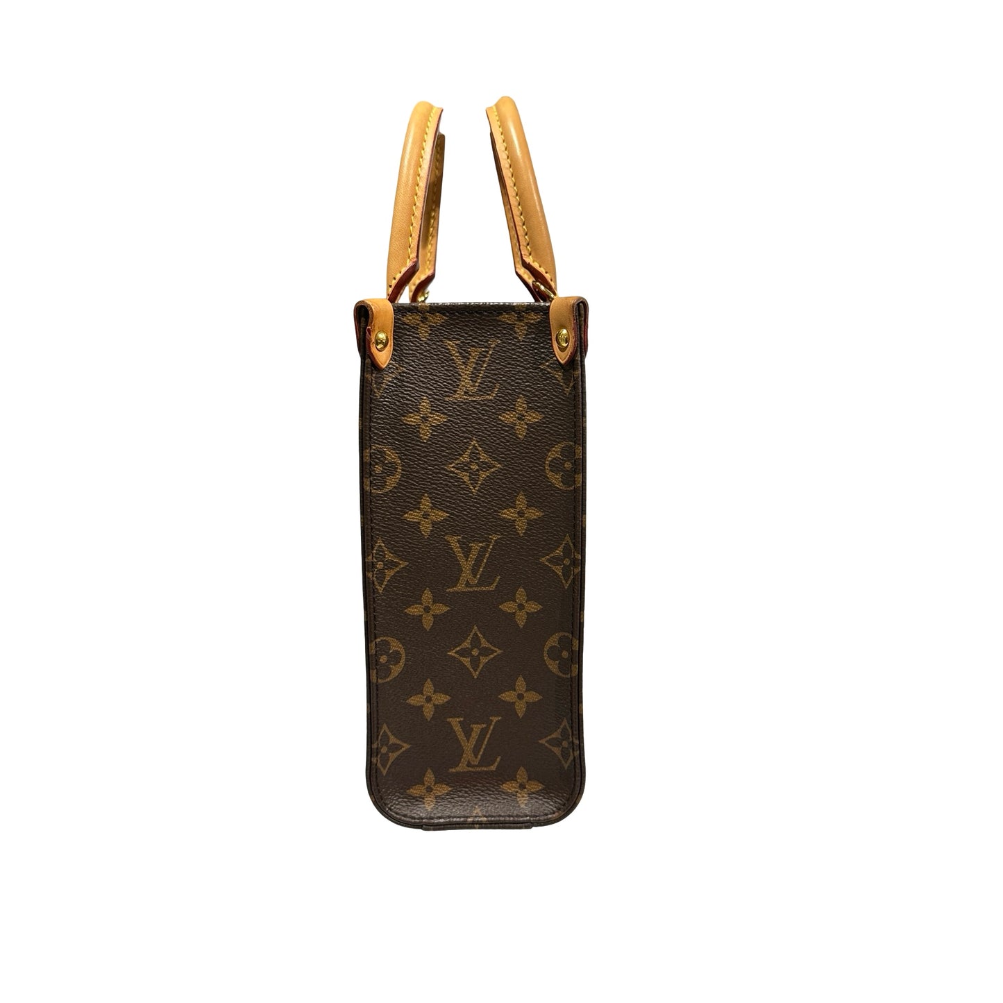 Used Louis Vuitton Monogram Coated Canvas Sac Plat BB Handbag Brown GHW
