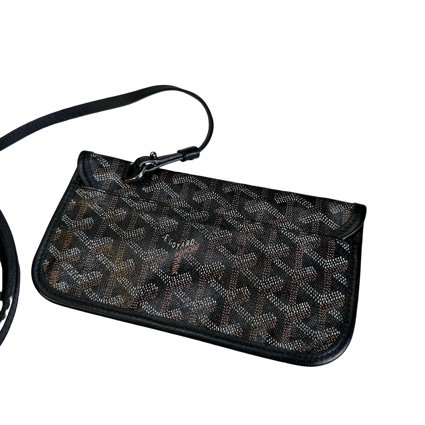 Used GOYARD Goyardine Saint Louis Tote Bag Black GHW