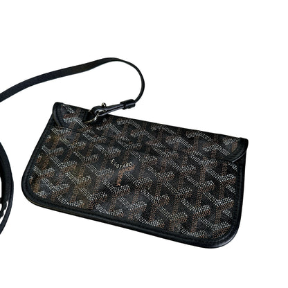 Used GOYARD Goyardine Saint Louis Tote Bag Black GHW
