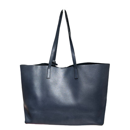 Used SAINT LAURENT East/West Supple Leather Shopping Bag Black GHW