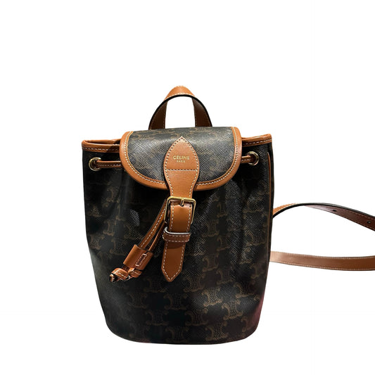 Used CÉLINE Canvas Used Céline Canvas Backpack Brown GHW Backpack Brown