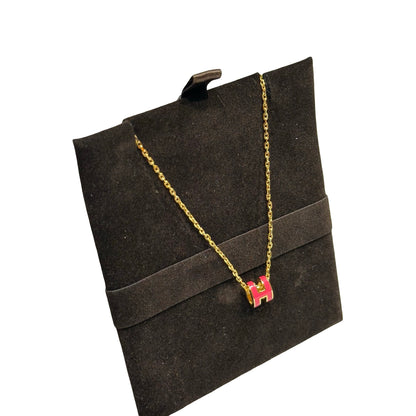 New HERMÈS Mini Pop H Neeklace Red