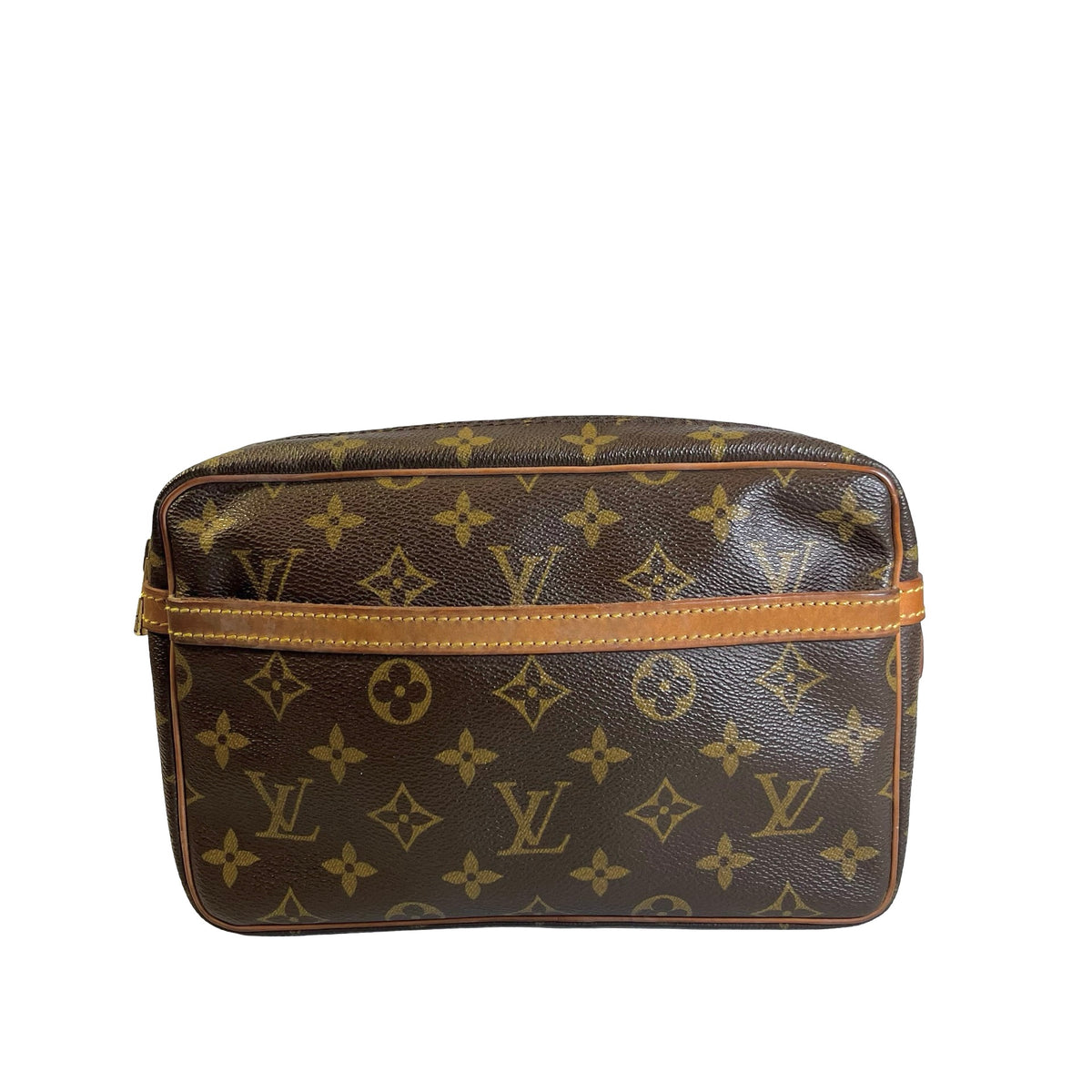 Used LOUIS VUITTON Monogram Canvas Monogram Trocadero Crossbody Bag Brown