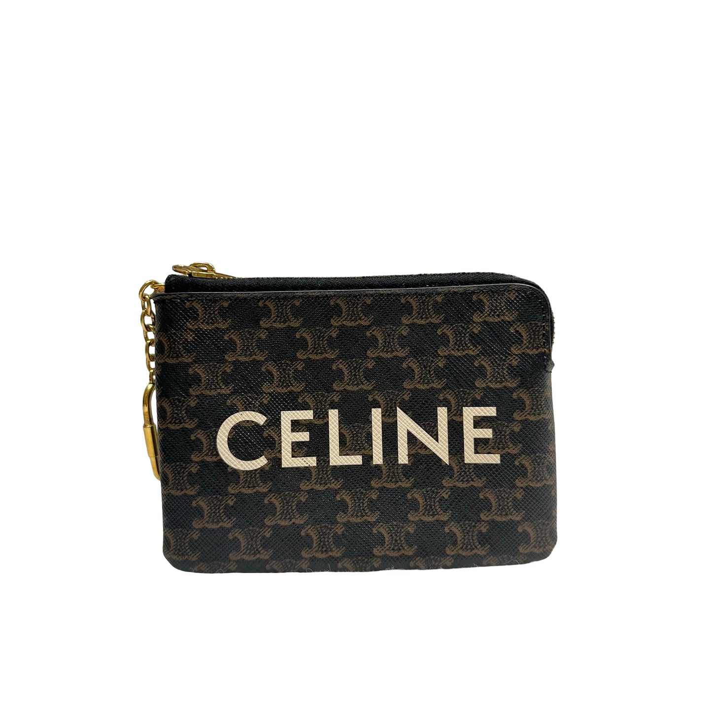 Used CELINE Card case Brown GHW