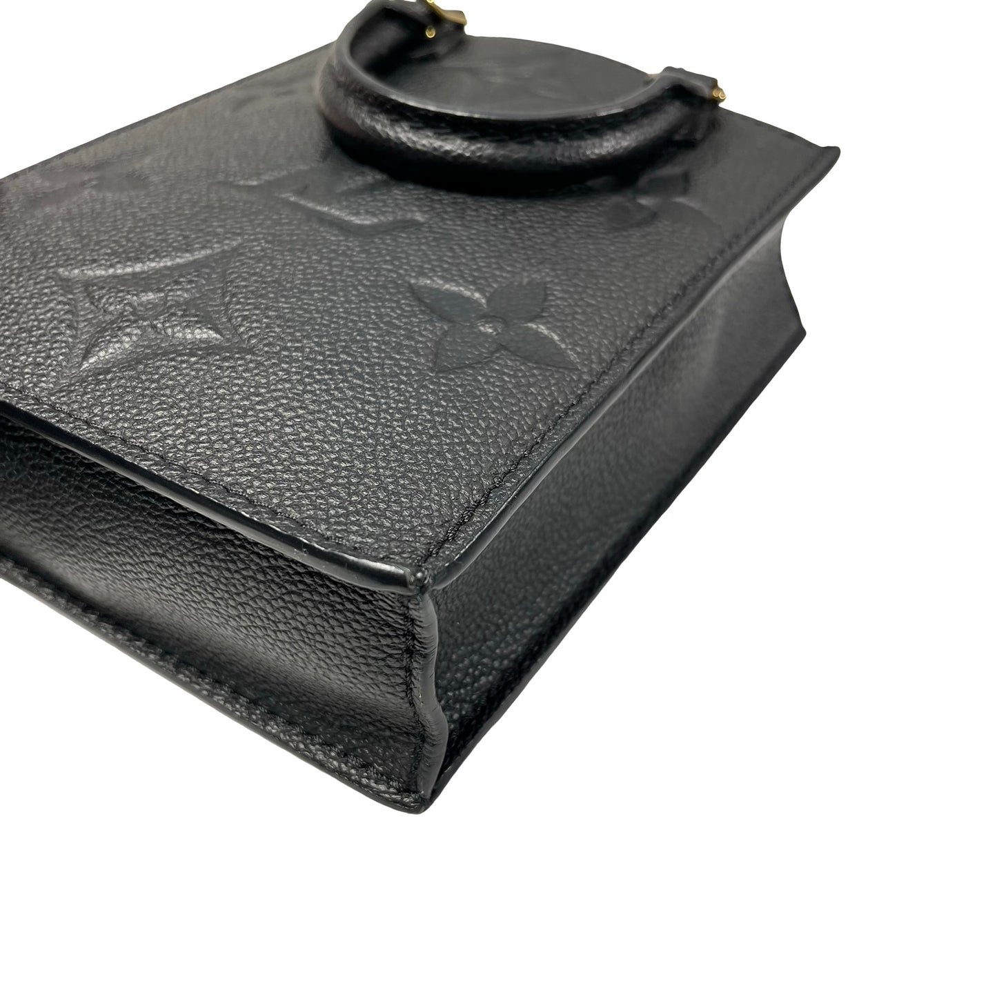 Used LOUIS VUITTON Monogram SAC PLAT Cross Body Bag Black GHW