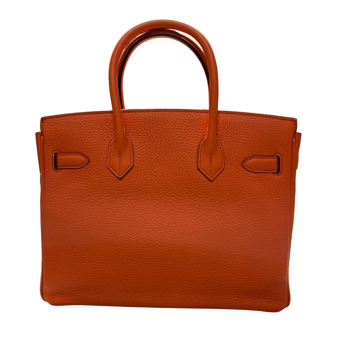 Used HERMES Togo Birkin Handbag Orange