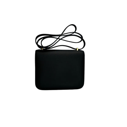 Brand New HERMES Epsom Constance Mini Cross body bag Black Gold Hardware