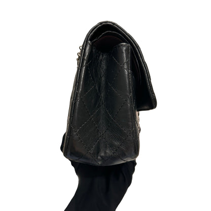 Used CHANEL 2.55 Shoulder Bag Black PHW