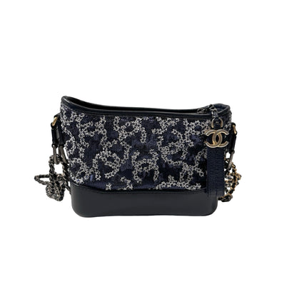 CHANEL Sequins Calfskin Leather Gabrielle small Cross Body Bag