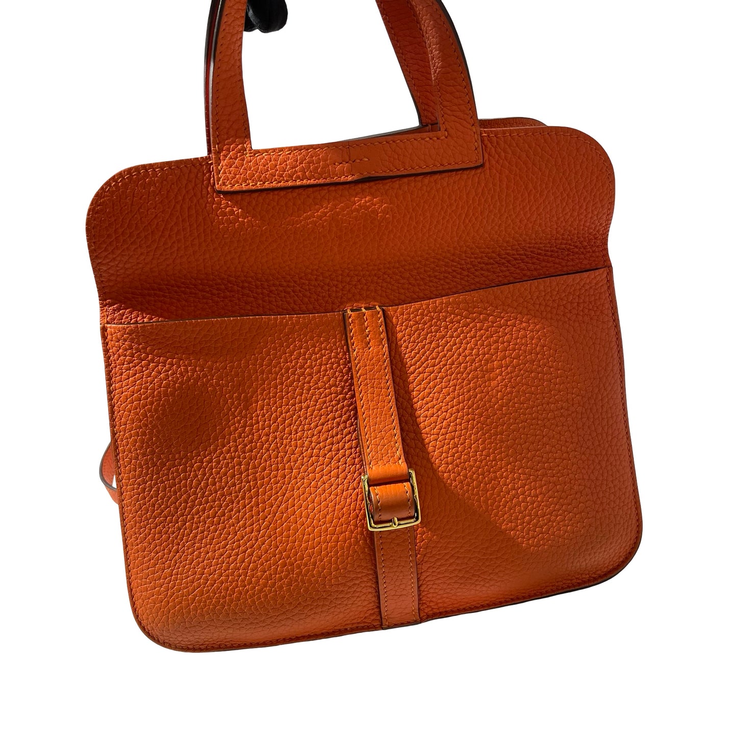 Used HERMÈS Halzan Shoulder Bag Orange (93)