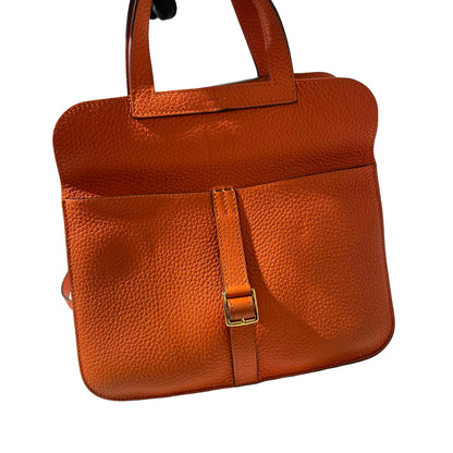 Used HERMÈS Halzan Shoulder Bag Orange (93)