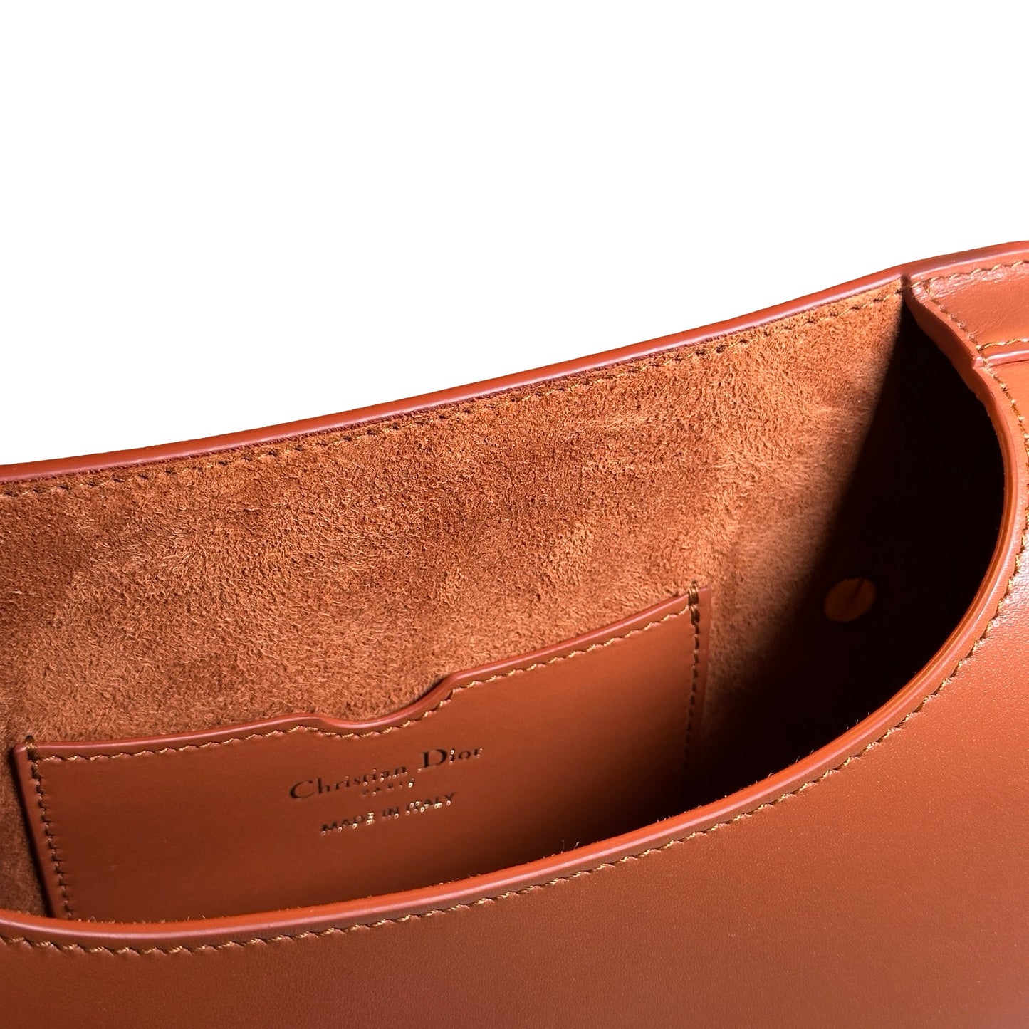 Used DIOR Calfskin Bobby Crossbody Bag Brown