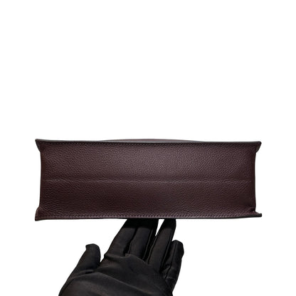 Used Hermès Clemence leather Kelly Danse Shoulder Bag Brown GHW