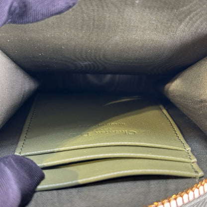 Used DIOR Cannage Cannage Pouch Green GHW
