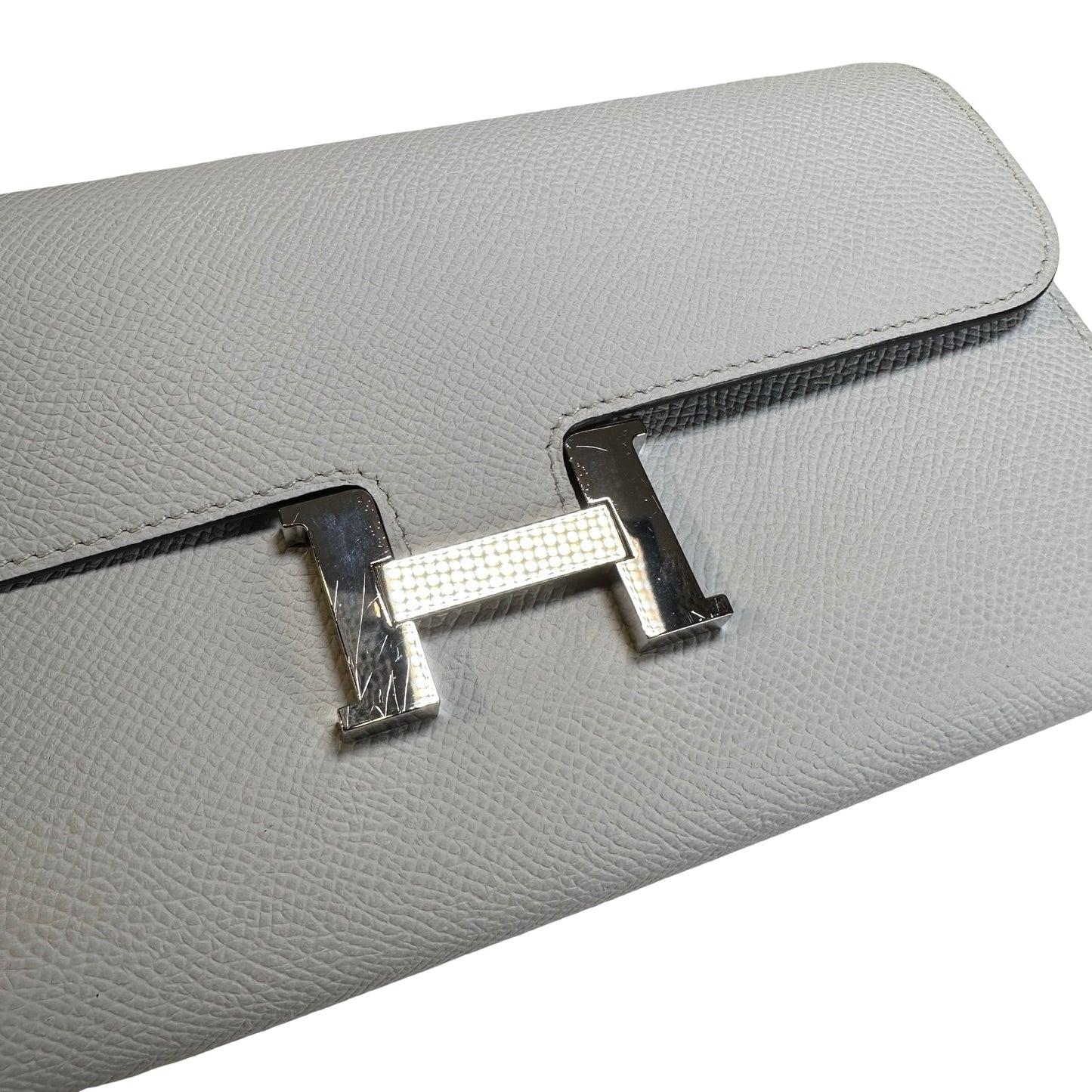 Used HERMES Epsom Constance to go Cross body bag Gris Platine PHW