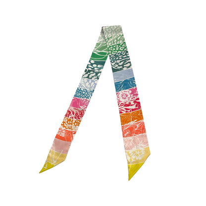 HERMES Silk Rayures d'Ete Twilly Multicolor