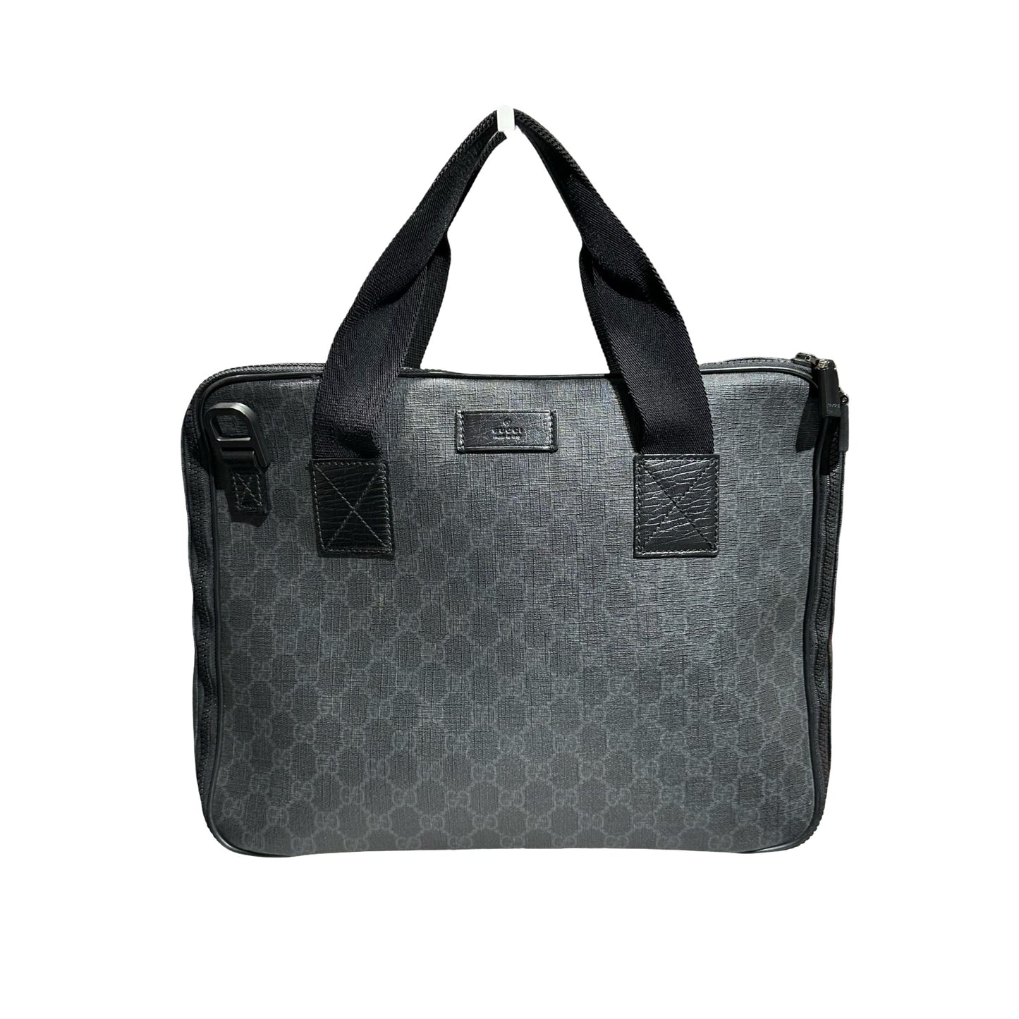 Used GUCCI GG CANVAS Handbag Briefcase Black