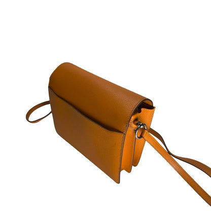 Used HERMES Leather Mini Roulis Crossbody Bag Orange