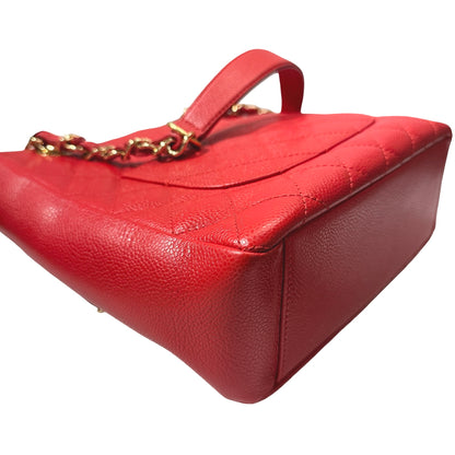 Used CHANEL GHW Used Chanel PST Shoulder Red Bag