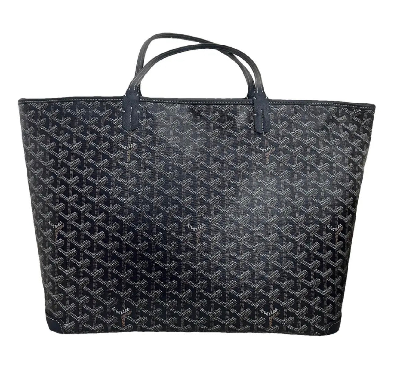 Used GOYARD Goyardine Saint Louis Tote Bag Navy